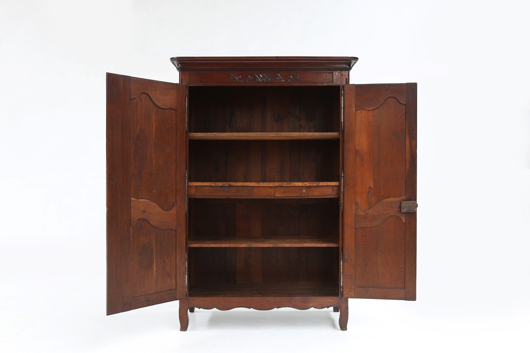 Large French antique carved bridal Armoire in Louis XVI style, ca. 1850thumbnail